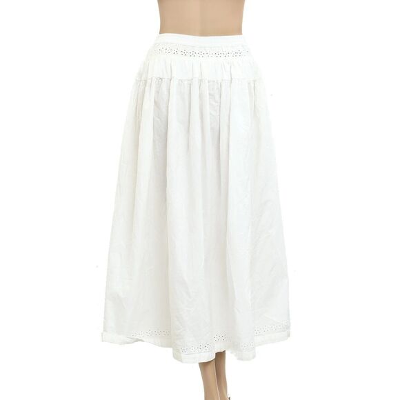 Free People Gesibelle Maxi Skirt Floral Eyelet Embroidered Cotton S NEW 281840 - Picture 5 of 7